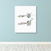 ヘブライ文字'CHET' キャンバスプリント (インサイチュ (ウッドフロア))