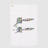 ヘブライ文字'CHET' ゴルフタオル (正面)