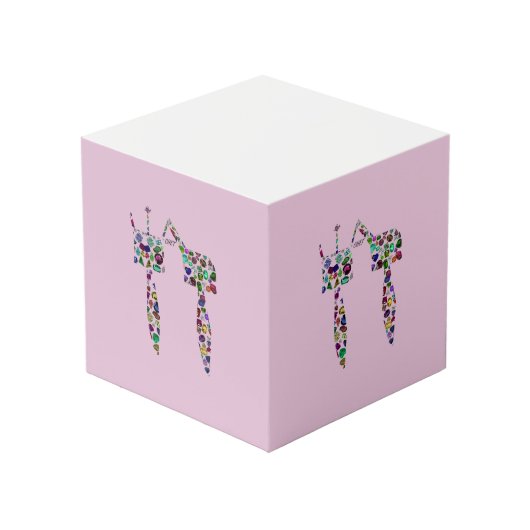 ヘブライ文字'CHET' フォトキューブ (正面アングル)