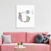 ヘブライ文字'TET' キャンバスプリント (インサイチュ (リビング))