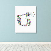 ヘブライ文字'TET' キャンバスプリント (インサイチュ (ウッドフロア))