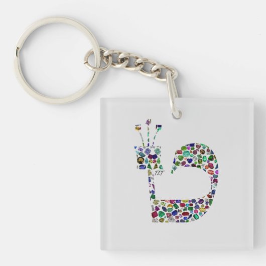 ヘブライ文字'TET' キーホルダー (正面)