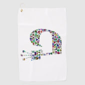 ヘブライ文字'TET' ゴルフタオル (正面)