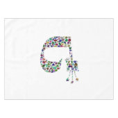 ヘブライ文字'TET' テーブルクロス (正面(横))