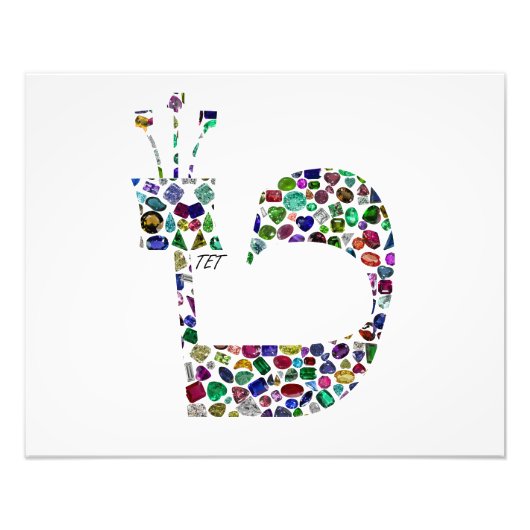 ヘブライ文字'TET' フォトプリント            (正面)