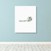 ヘブライ文字VAV キャンバスプリント (インサイチュ (ウッドフロア))