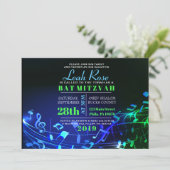 ヘブライ白熱［赤熱］光を放つ語の文字とノートバルミツワー 招待状 (スタンド正面)