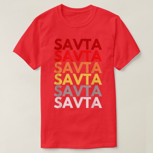 ヘブライ語でサバカラフルタの祖母 Tシャツ (デザイン正面)