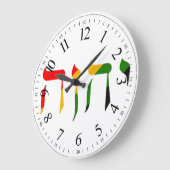 ヘブライ語でYahweh ラージ壁時計 (傾斜)