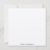 ヘブライ語と英語でChuppahの下で私たちに会う 招待状 (裏面)