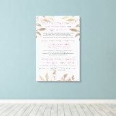 ヘブライ語と英語の恵みでハヌカー キャンバスプリント (インサイチュ (ウッドフロア))