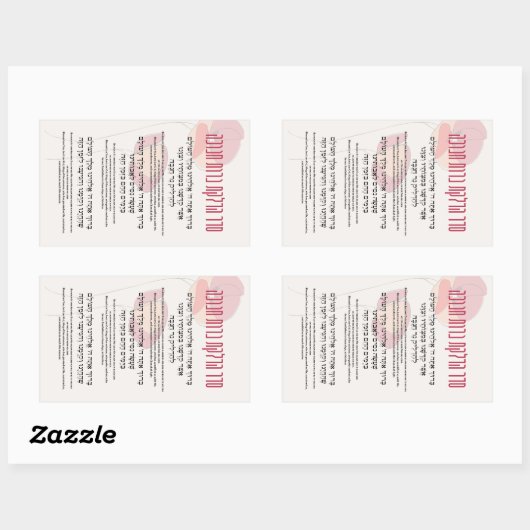 ヘブライ語と英語の恵みでハヌカー 長方形シール (シート)