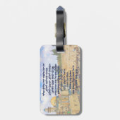 ヘブライ語のトラベラーズ祈りの言葉テフィラトハデレッシュ ラゲッジタグ (裏面縦)
