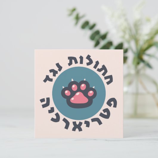 ヘブライ語のフェミニスト猫たちによる家父長制への抵抗 招待状 (スタンド正面)