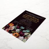 ヘブライ語のムーディダークユダヤ人のチュパ招待状 箔招待状 (回転した状態)