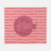 ヘブライ語のロシュハシャナ氏、ザクロの挨拶 フリースブランケット (正面(横))