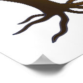 ヘブライ語の引用文を持つ生命の木 ポスター (角)