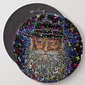 ヘブライ語の文字で作られたLubavitcherリベート 缶バッジ (正面&裏面)