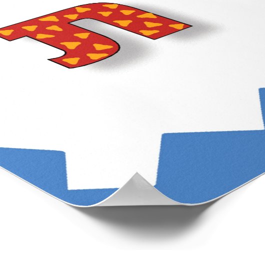 ヘブライ語の文字 ポスター (角)