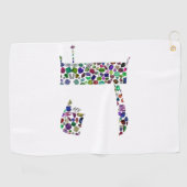 ヘブライ語の文字(HEY) ゴルフタオル (横)