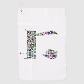 ヘブライ語の文字(HEY) ゴルフタオル (正面)