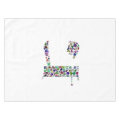 ヘブライ語の文字(HEY) テーブルクロス (正面(横))