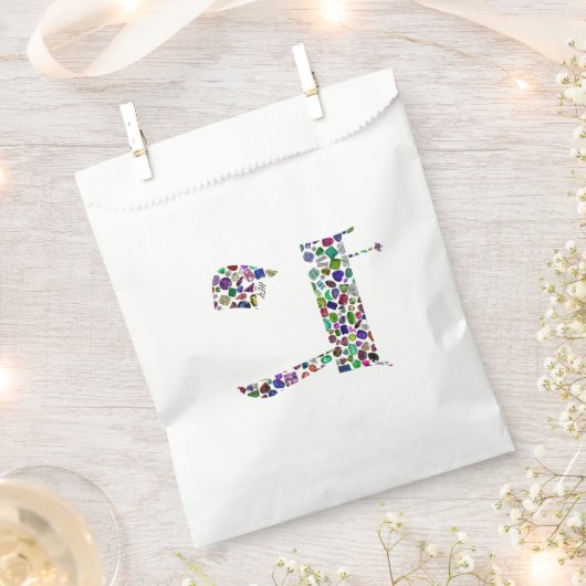 ヘブライ語の文字(HEY) フェイバーバッグ (クリップ留めされた状態)