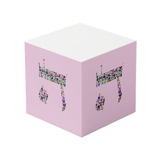 ヘブライ語の文字(HEY) フォトキューブ (正面アングル)