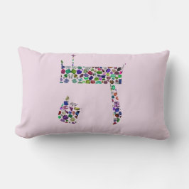 ヘブライ語の文字(HEY) ランバークッション