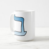 ヘブライ語の文字b コーヒーマグカップ (正面左)