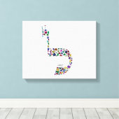 ヘブライ語の文字'LAMED' キャンバスプリント (インサイチュ (ウッドフロア))