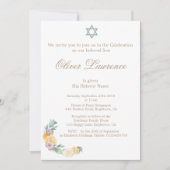 ヘブライ語の男の子の命名式招待状 招待状 (正面)