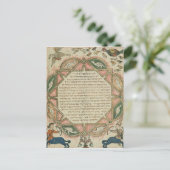 ヘブライ語の聖書の中から書かれたページ ポストカード (スタンド正面)