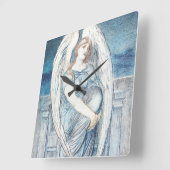 ヘブライ語の聖書の守護天使 スクエア壁時計 (傾斜)