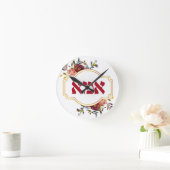 ヘブライ語の「Ima」または「Mom」 – ユダヤ人の母の日用  ラウンド壁時計 (ホーム)