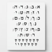 ヘブライ語アルファベットとニクッド・ユダヤ教育 フォトプラーク (正面)