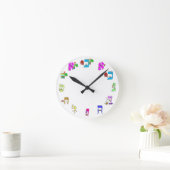 ヘブライ語アルファベットの壁時計 ラウンド壁時計 (ホーム)