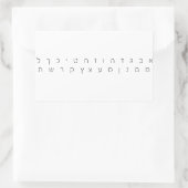 ヘブライ語アルファベットシール 長方形シール (バッグ)