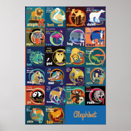 ヘブライ語アルファベットポスター ポスター