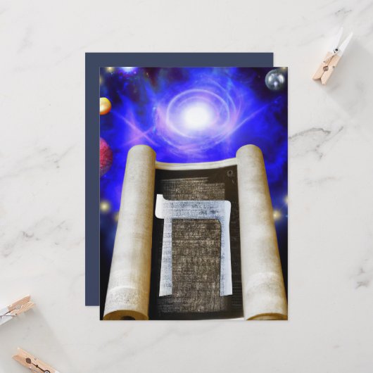 ヘブライ語アルファベット招待状 招待状 (正面/裏面インサイチュ)