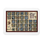 ヘブライ語アルファベット磁石 マグネット (横)