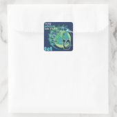 ヘブライ語アレフベット動物ステッカー – テット スクエアシール (バッグ)