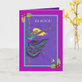 ヘブライ語エマニュエルダンサーのクリスマスカード カード (黄色い花)