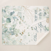 ヘブライ語シェマイスラエルユダヤ人祈りの言葉トラ引用文 シェルパブランケット (正面(横))