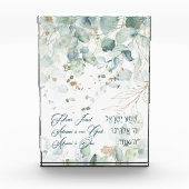 ヘブライ語シェマイスラエルユダヤ人祈りの言葉トラ引用文 フォトブロック (正面)