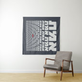 ヘブライ語タイポグラフィ"EMMET" - "真実"光 タペストリー (インサイチュ(横))