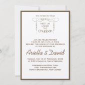 ヘブライ語チュパユダヤ結婚式招待状葉 招待状 (正面)