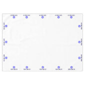 ヘブライ語ハッピーパスーバーのスター・オブ・デイビッド(MED)パスーバー テーブルクロス (正面(横))