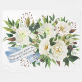 ヘブライ語ビルカトハベイト賛美ホームへ フリースブランケット (正面(横))