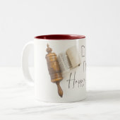 ヘブライ語プリムサミーメガイラテスター ツートーンマグカップ (正面左)